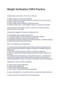 Weight Verification CDFA Practice Questions with Solutions