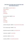 COPE HEALTH SCHOLARS EXAM REVIEW 2025-2026&vert;135Qs&As&vert;Graded A&plus;