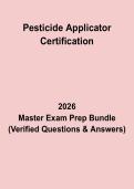 Pesticide Applicator Certification Sample Questions & Answers PDF &vert; Practice Test Prep Guide