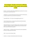 Fire Investigator&colon; Principles and Practice to NFPA 921 and 1033&comma; FIFTH Edition&period; With complete solution RATED A&plus; 2026