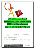 ATI RN Concept-Based Assessment Level 3 Study Guide &lpar;ATI-RN301&rpar; &ndash; 300 Questions on Med-Surg&comma; Pharmacology & Mental Health Exam 2026