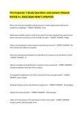 Fire Inspector 1 Study Questions and answers Newest RATED A&plus; 2025&sol;2026 NEW&excl;&excl; UPDATED