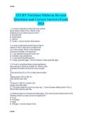 ATI RN Nutrition Midterm Revised  Questions and Correct Answers Exam  2026