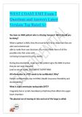 WEST COAST EMT Exam 2 Questions and Answers Latest Versions Top Rated A&plus;