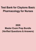 Test Bank for Clayton&rsquo;s Basic Pharmacology for Nurses PDF &vert; Nursing Exam Questions & Answers