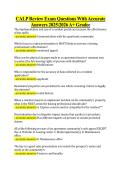 CALP Review Exam Questions With Accurate  Answers 20252026 A&plus; Grade