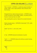 CPTS 121 EXAM 2 QUESTIONS AND ANSWERS 2026