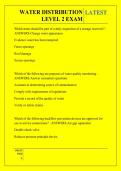 WATER DISTRIBUTION  LEVEL 2 EXAM QUESTIONS AND ANSWERS 2026