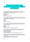 ATI NUTRITION PROCTORED  REVISED SET EXAM WITH CORRECT  ANSWERS 2026 