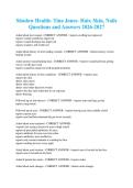 Shadow Health- Tina Jones- Hair&comma; Skin&comma; Nails  Questions and Answers 2026-2027 