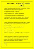 EXAM 1 C7 NUR1023C  FSCJ QUESTIONS AND ANSWERS 2026