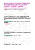Medical Assistant Certification &lpar;CCMA&rpar; Exam Prep &vert; 400&plus; Practice Questions&comma; Verified Answers & Rationales &vert; Clinical & Administrative Skills&comma; Phlebotomy & EKG