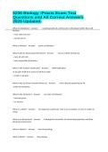 5236 Biology -Praxis Exam Test Questions and All Correct Answers 2026 Updated&period;