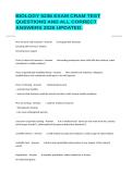 BIOLOGY 5236 EXAM CRAM TEST QUESTIONS AND ALL CORRECT ANSWERS 2026 UPDATED&period;
