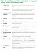 WGU C458 Health Fitness and Wellness Study Guide - A&plus; Guaranteed Success - Verified Questions and Answers