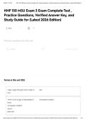 HNF 150 MSU Exam 3 Exam Complete Test &comma; Practice Questions&comma; Verified Answer Key&comma; and Study Guide for &lpar;Latest 2026 Edition&rpar;