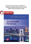 Test Bank for Corporate Finance 13th Edition &lpar;ISBN&colon; 978-1260772388&rpar; &ndash; Stephen Ross&comma; Randolph Westerfield&comma; Jeffrey Jaffe & Bradford Jordan &vert; Complete Questions & Answers
