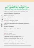A&P II&colon; Chapter 18 - The Heart  Test Questions and Answers &lpar;100&percnt;  Correct Answers&rpar; Already Graded A&plus; 