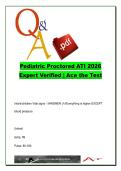 Pediatric Proctored ATI 2026 &ndash; 500&plus; Questions & Answers &vert; Growth&comma; Development&comma; Med-Surg & Pharmacology
