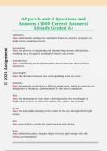 AP psych unit 3 Questions and  Answers &lpar;100&percnt; Correct Answers&rpar;  Already Graded A&plus;