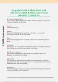 ap psych unit 4 Questions and  Answers &lpar;100&percnt; Correct Answers&rpar;  Already Graded A&plus;
