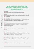 ap psych unit 8 Questions and  Answers &lpar;100&percnt; Correct Answers&rpar;  Already Graded A&plus;