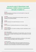 ap psych unit 9 Questions and  Answers &lpar;100&percnt; Correct Answers&rpar;  Already Graded A&plus; 
