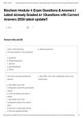 Biochem Module 4 Exam Questions & Answers &vert; Latest Already Graded A&plus; &vert;Questions with Correct Answers 2026 latest update&excl;&excl;
