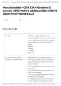 Musculoskeletal NCLEX EXAM Questions & Answers &vert; 100&percnt; Verified solutions &lpar;2026&rpar; UPDATE &vert;2026&excl;&excl; STUDY GUIDE EXAM