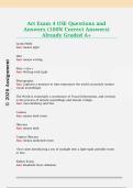 Art Exam 4 USE Questions and  Answers &lpar;100&percnt; Correct Answers&rpar;  Already Graded A&plus;