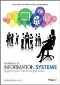 Introduction to Information Systems Test Bank 4th Canadian Edition &ndash; Rainer &vert; Complete Questions & Answers