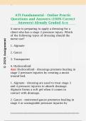 ATI Fundamental - Online Practic  Questions and Answers &lpar;100&percnt; Correct  Answers&rpar; Already Graded A&plus;