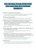 PCN 100 FINAL ACTUAL EXAM PAPER 2026 QUESTIONS WITH ANSWERS GRADED A&plus;
