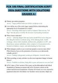 PCN 100 FINAL CERTIFICATION SCRIPT 2026 QUESTIONS WITH SOLUTIONS GRADED A&plus;