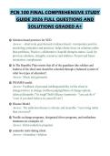 PCN 100 FINAL COMPREHENSIVE STUDY GUIDE 2026 FULL QUESTIONS AND SOLUTIONS GRADED A&plus;