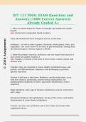 DIT 121 FINAL EXAM Questions and  Answers &lpar;100&percnt; Correct Answers&rpar;  Already Graded A&plus;
