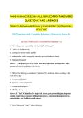 TEXAS FOOD MANAGER ACTUAL EXAM 2026&sol;2027 &vert; Learn2Serve 360training &vert; 100 Questions with Complete Solutions &vert; Pass Guaranteed - A&plus; Graded