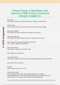 Fitness Exam 2 Questions and  Answers &lpar;100&percnt; Correct Answers&rpar;  Already Graded A&plus;