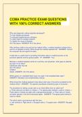 CCMA PRACTICE EXAM QUESTIONS WITH 100&percnt; CORRECT ANSWERS 