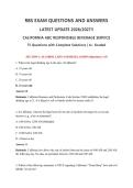 RBS ACTUAL EXAM 2026&sol;2027 &vert; California ABC Responsible Beverage Service &vert; 75 Questions with Complete Solutions &vert; Pass Guaranteed - A&plus; Graded