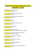 CCMA Review Exam Questions and Answers  20252026 A&plus; Grad