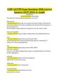 CCRP AACVPR Exam Questions With Correct  Answers 20252026 A&plus; Grade&period;  