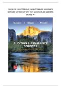 Test bank for Loose-leaf for Auditing and Assurance Services 12th Edition with test questions and answers graded A&plus;