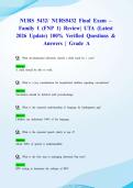 NURS 5432&sol; NURS5432 Final Exam &ndash; Family I &lpar;FNP 1&rpar; Review&vert; UTA &lpar;Latest 2026 Update&rpar; 100&percnt; Verified Questions & Answers &vert; Grade A