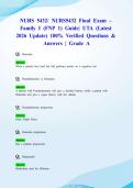 NURS 5432&sol; NURS5432 Final Exam &ndash; Family I &lpar;FNP 1&rpar; Guide&vert; UTA &lpar;Latest 2026 Update&rpar; 100&percnt; Verified Questions & Answers &vert; Grade A