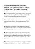 PHYSICAL ASSESSMENT REVIEW WCU MIDTERM 2026 FINAL ASSESSMENT TESTED CONTENT WITH ACCURATE SOLUTIONS
