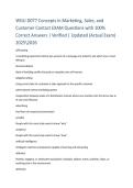 WGU D077 Concepts in Marketing&comma; Sales&comma; and  Customer Contact EXAM Questions with 100&percnt;  Correct Answers &vert; Verified &vert; Updated &lpar;Actual Exam&rpar;  20252026  A&sol;B testing  A marketing experiment where two variants of a campaign are tested to see which one i