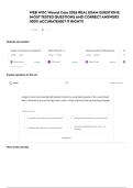 WEB WOC Wound Care 2026 REAL EXAM QUESTIONS &vert;MOST TESTED QUESTIONS AND CORRECT ANSWERS &vert;100&percnt; ACCURATE&vert;GET IT RIGHT&excl;