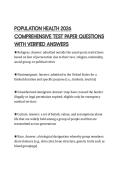 POPULATION HEALTH 2026 COMPREHENSIVE TEST PAPER QUESTIONS WITH VERIFIED ANSWERS