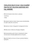 POPULATION HEALTH EXAM 1 2026 EXAMPREP PRACTICE SET SOLUTION QUESTIONS WITH FULL ANSWERS